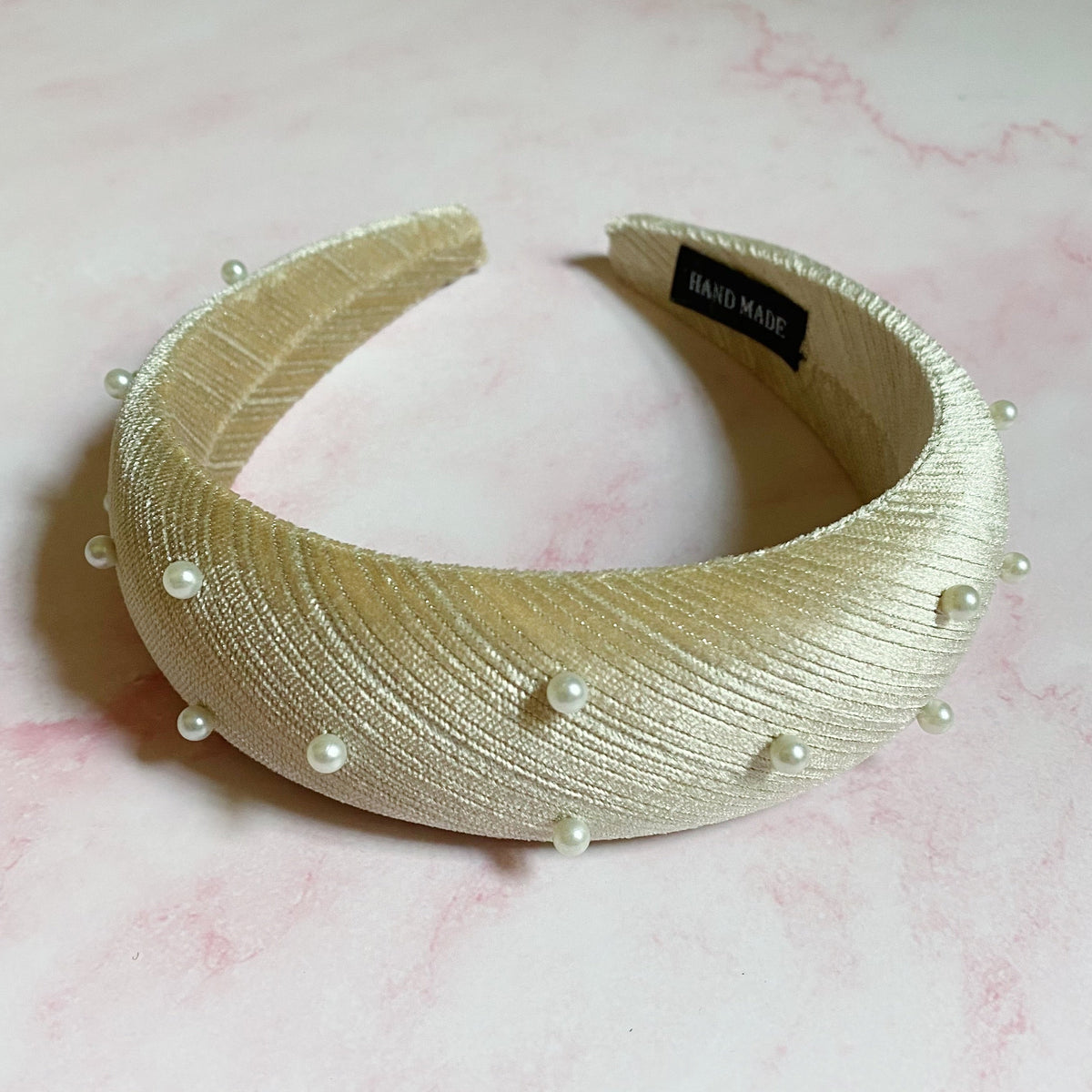 Velvet Pearl Headband – Padded Hair Band – image 2