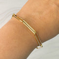 Paperclip Chain Bracelet – 18K Gold Plated, 6.5 in