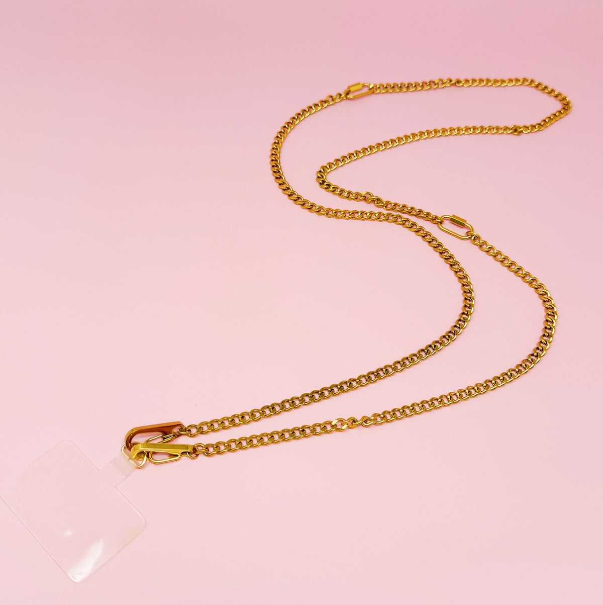 Gold Chain Phone Lanyard – Crossbody Phone Strap, 46 in – image 2