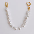 Baroque Pearl Phone Lanyard – Gold Plated Wrist Strap, 13 in
