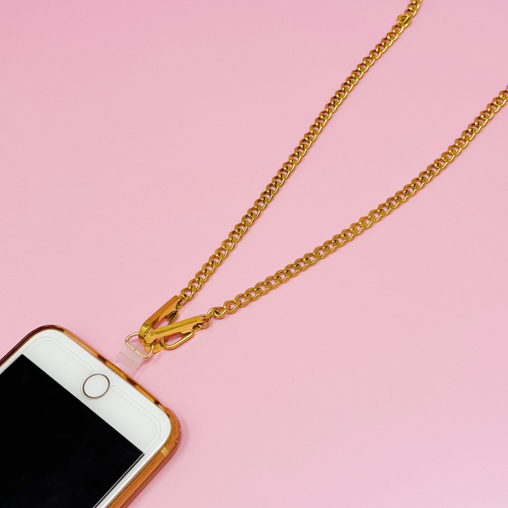 Gold Chain Phone Lanyard – Crossbody Phone Strap, 46 in – image 5