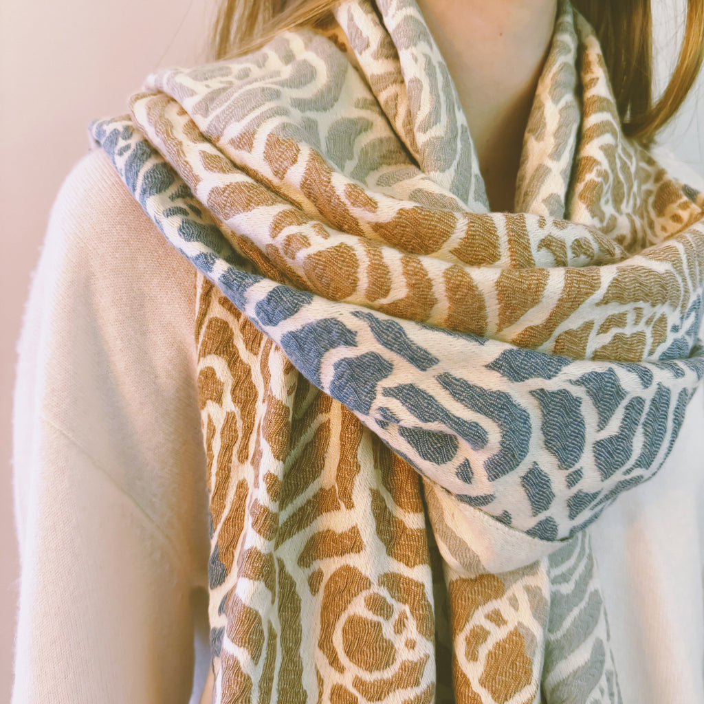 Rose Print Scarf – Lightweight Viscose Wrap, 72 x 26 in – image 2