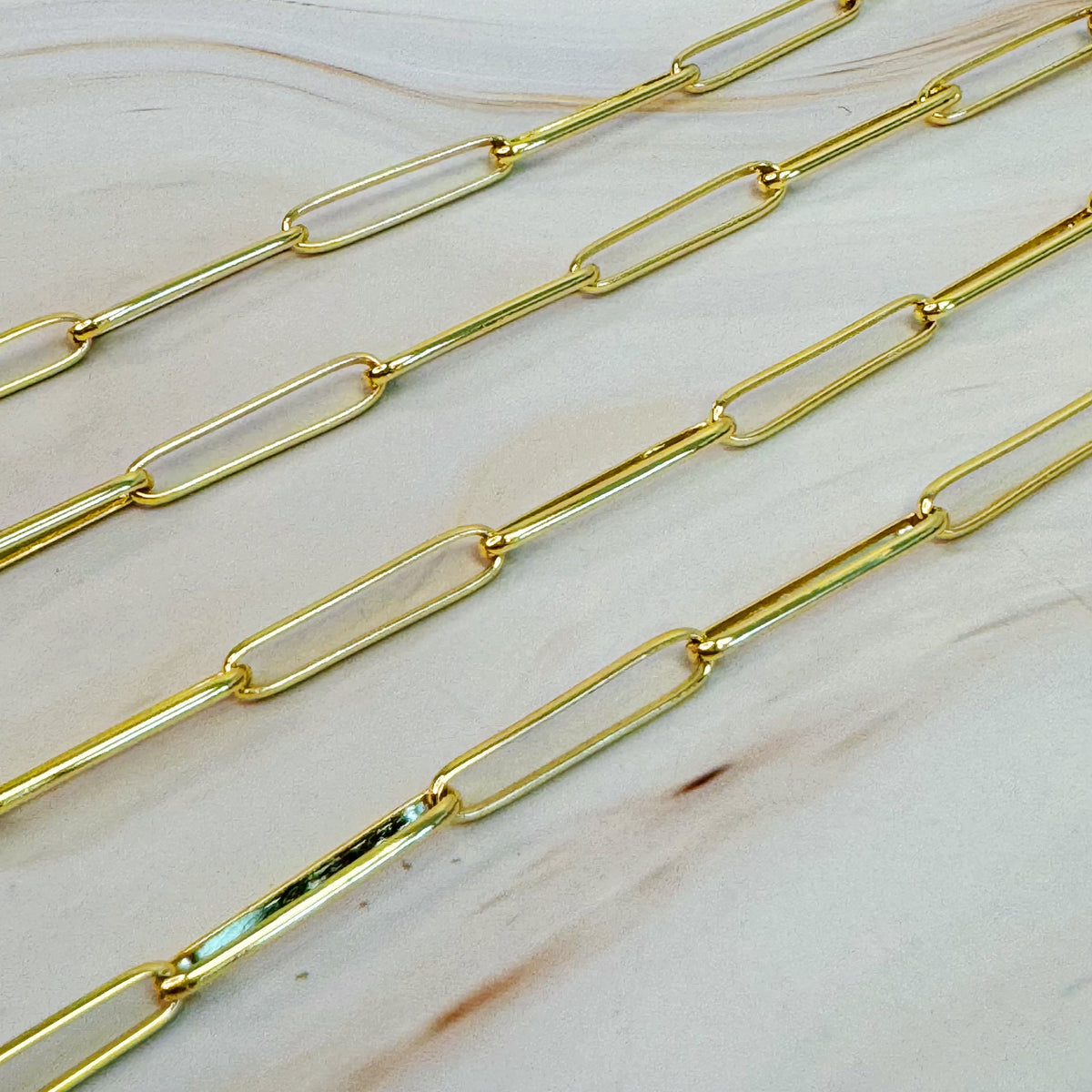 Paperclip Chain Bracelet – 18K Gold Plated, 6.5 in – image 5