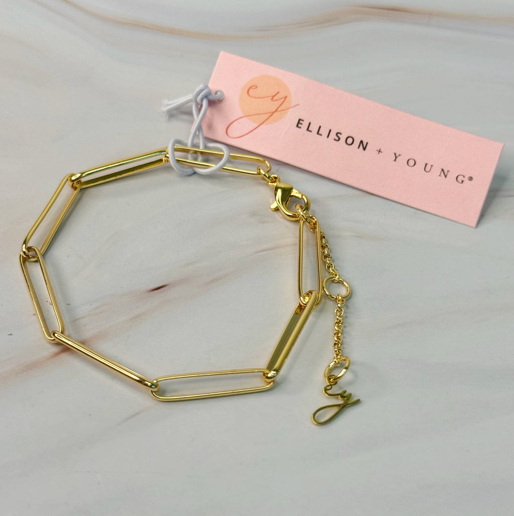 Paperclip Chain Bracelet – 18K Gold Plated, 6.5 in – image 3