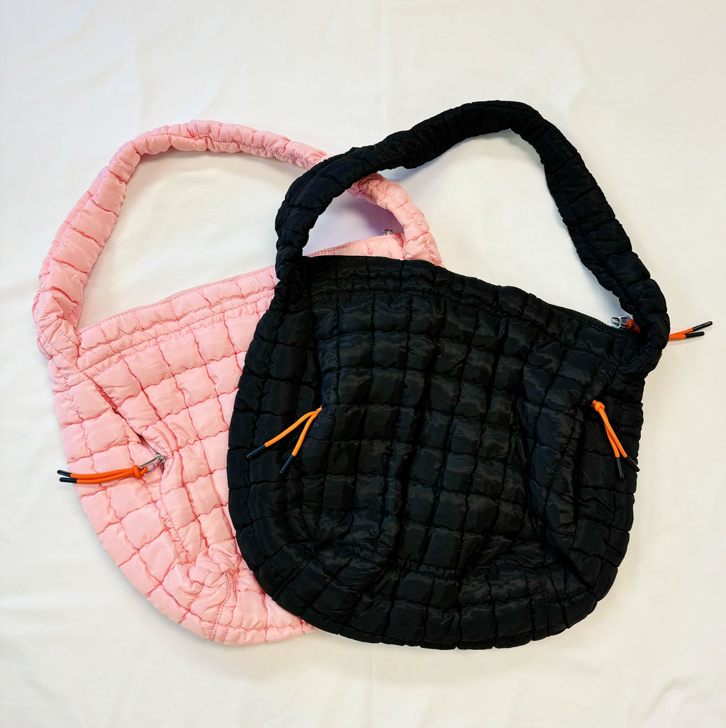 Puffy Quilted Shoulder Bag – Large Crossbody Tote – image 6