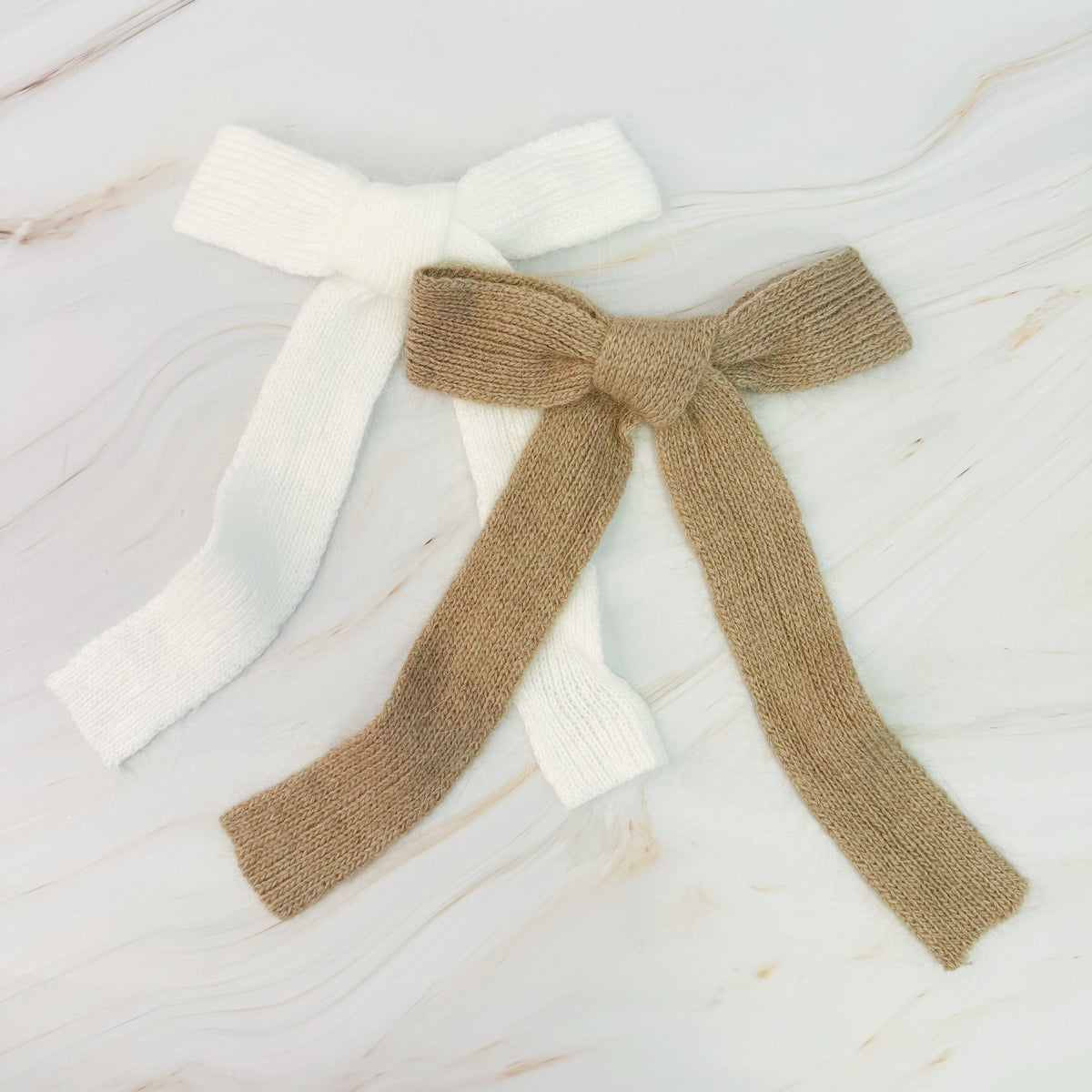 Hair Clip, Yarn Bow Preppy Style