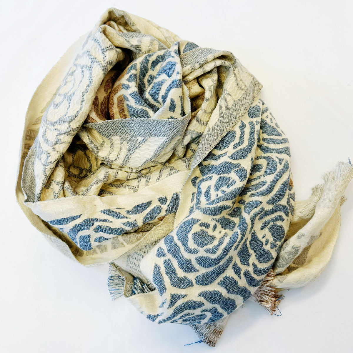 Rose Print Scarf – Lightweight Viscose Wrap, 72 x 26 in – image 3