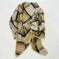 Plaid Triangle Shawl Scarf – 80 x 37 in Winter Wrap – image 3