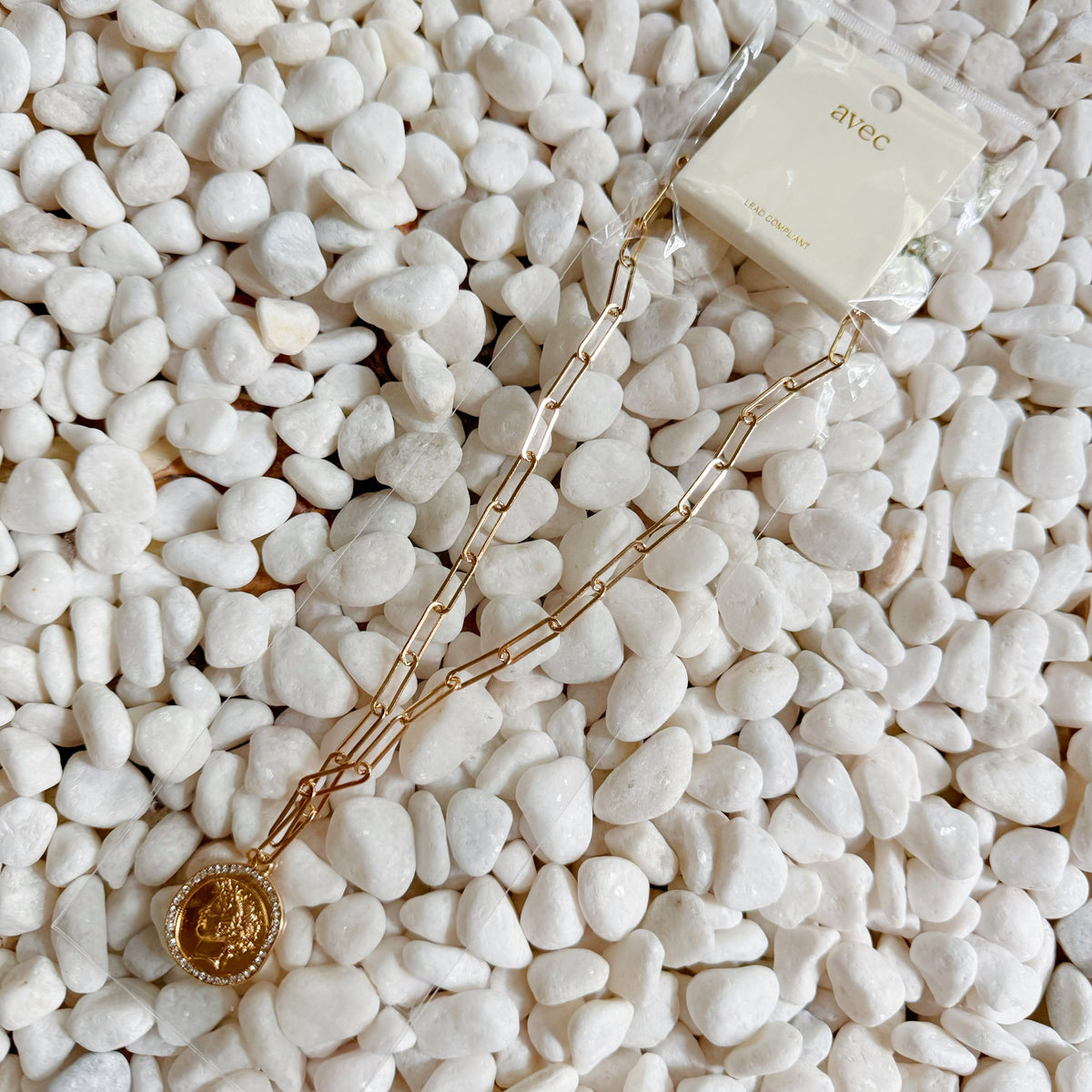 Coin Pendant Necklace, Link Chain Necklace with 3 in Extender – image 6