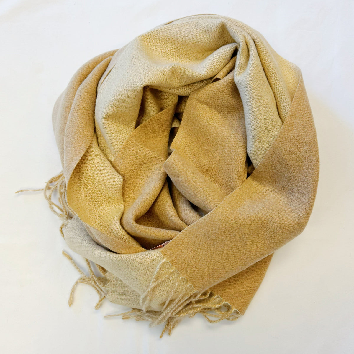 Reversible Fringe Scarf – Rust Double-Sided Winter Wrap – image 2
