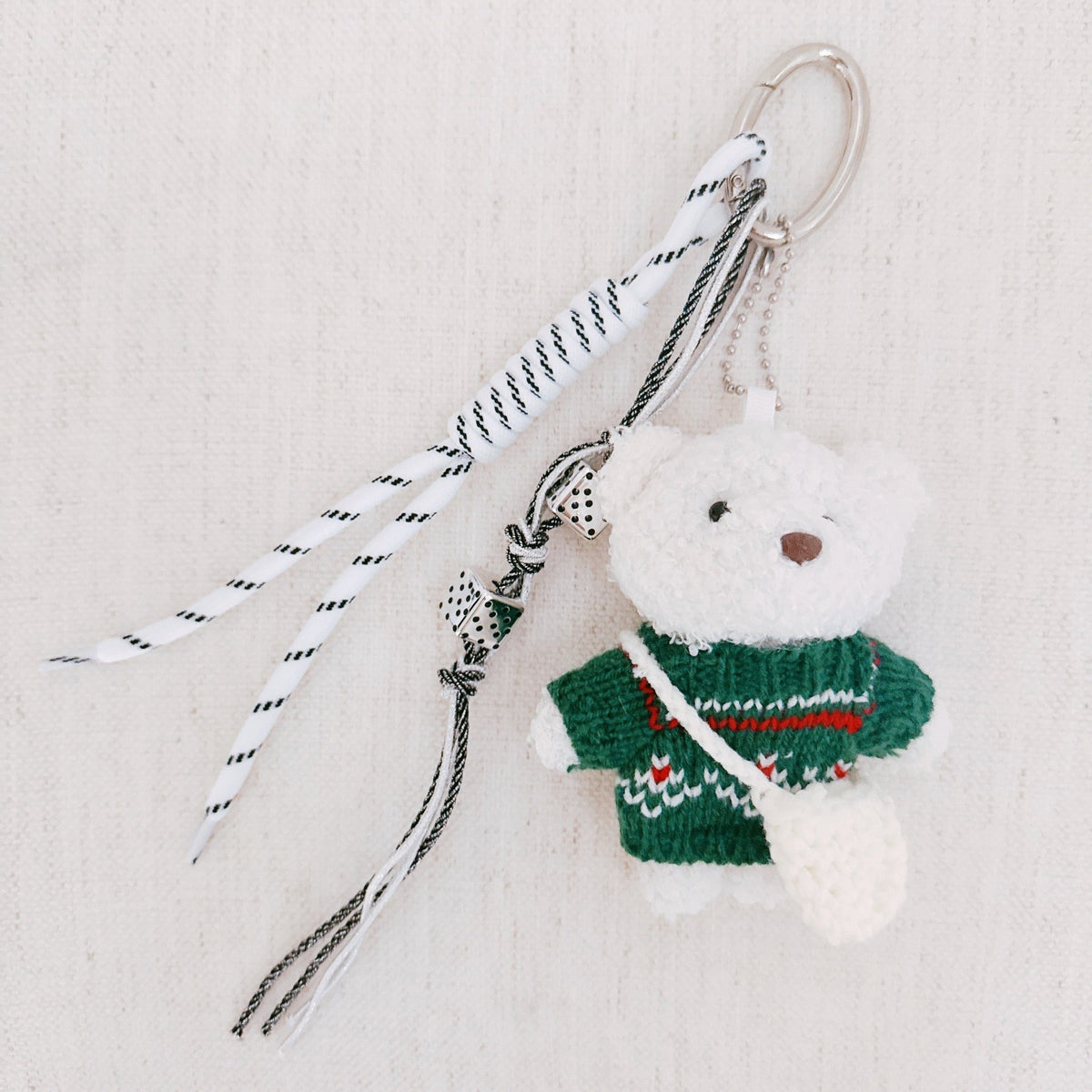 Nordic Sweater Bear Bag Charm – Winter Purse Accessory – image 3