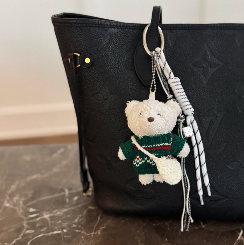 Nordic Sweater Bear Bag Charm – Winter Purse Accessory – image 5