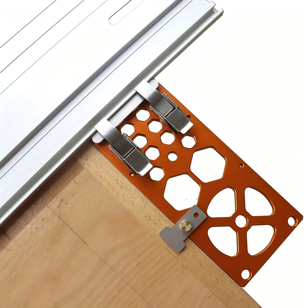Track Saw Square Guide Rail Angle Stop – 90 Degree Aluminum – image 1