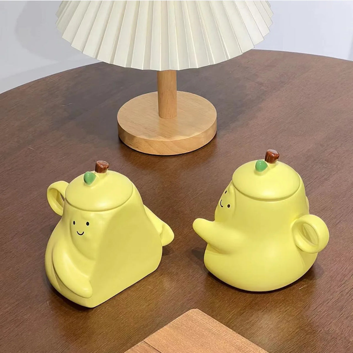 Hugging Pear Couple Mugs – Ceramic Coffee Mug Gift Set – image 2