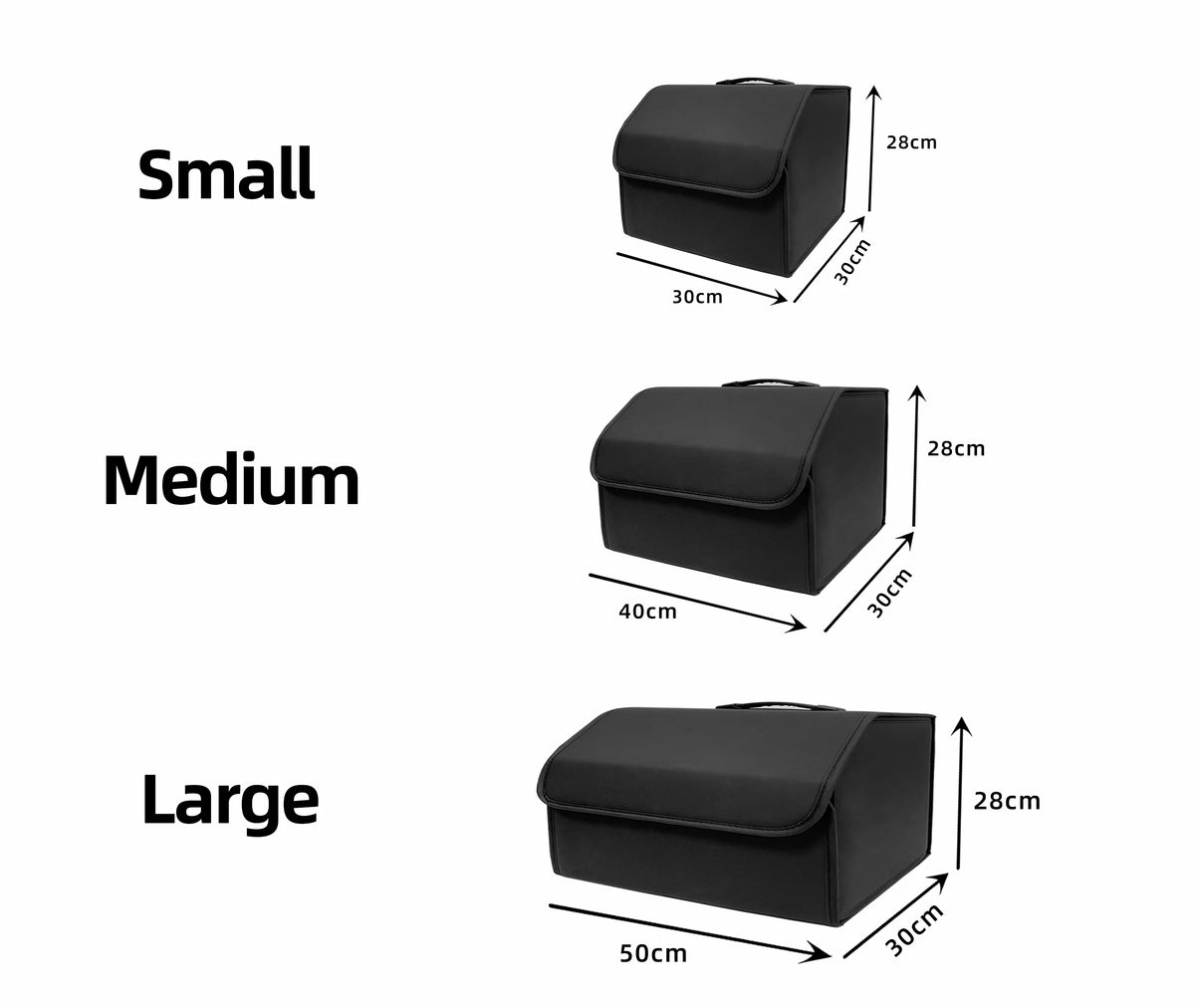 Car Trunk Organizer with Lid, Collapsible PU Leather Storage Box – image 7