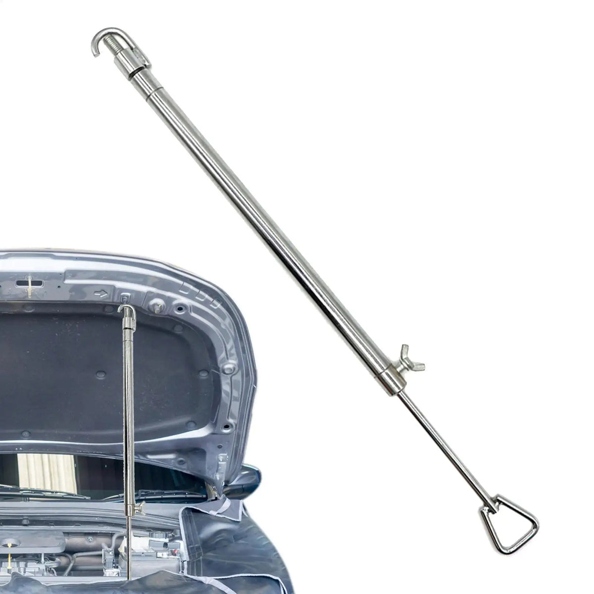 Telescopic Hood Prop Rod, Adjustable 17.7-29.5 in Steel Support