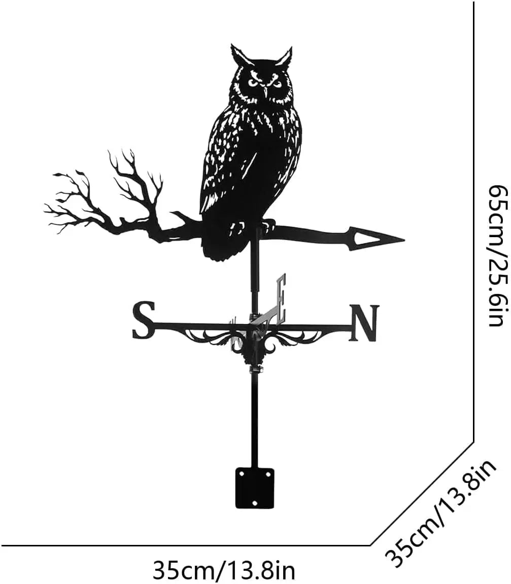 Witch Metal Weathervane with Roof Mount Wind Direction Indicator – image 6