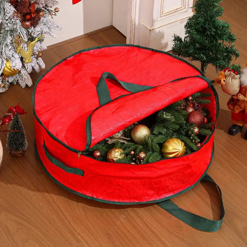Large Round Zippered Wreath Keeper Bag with Carry Handle – image 4