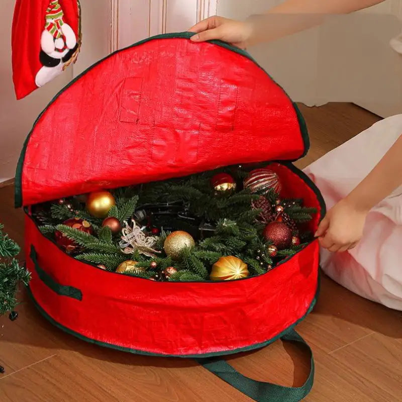 Large Round Zippered Wreath Keeper Bag with Carry Handle – image 3