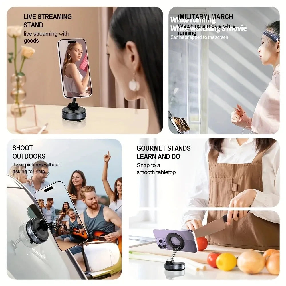 Magnetic Car Phone Mount – Vacuum Suction 360° Holder – image 3