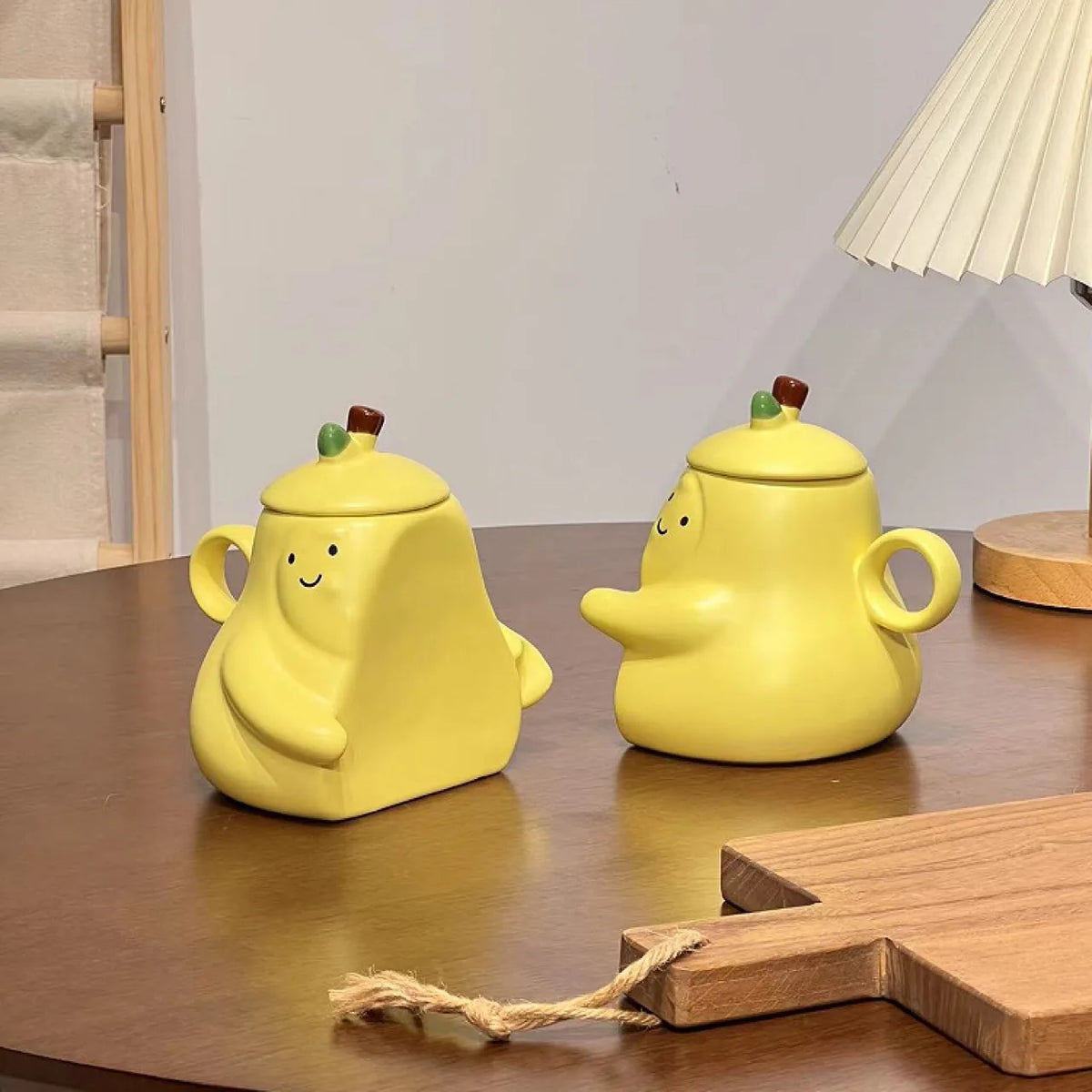 Hugging Pear Couple Mugs – Ceramic Coffee Mug Gift Set – image 4