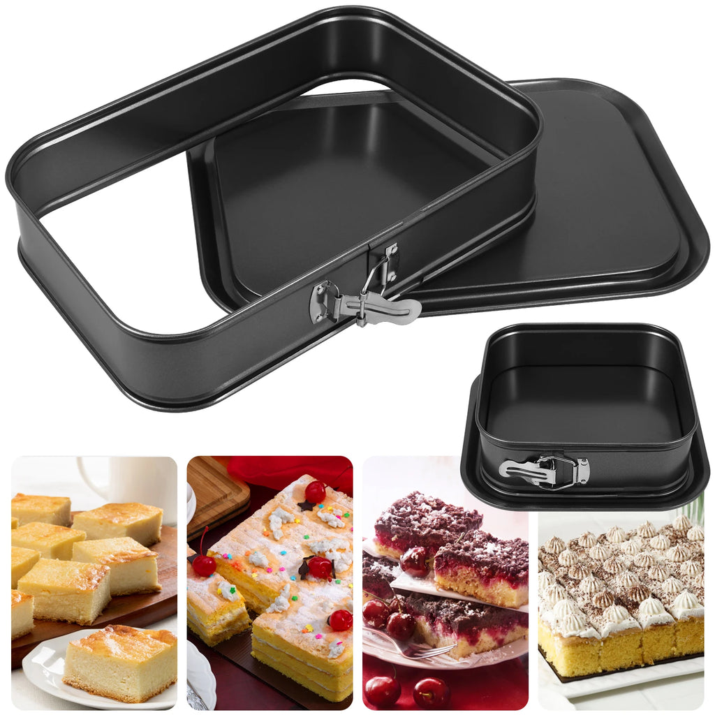 Square and Rectangle Springform Pan, Non-Stick Cheesecake Pan – image 6