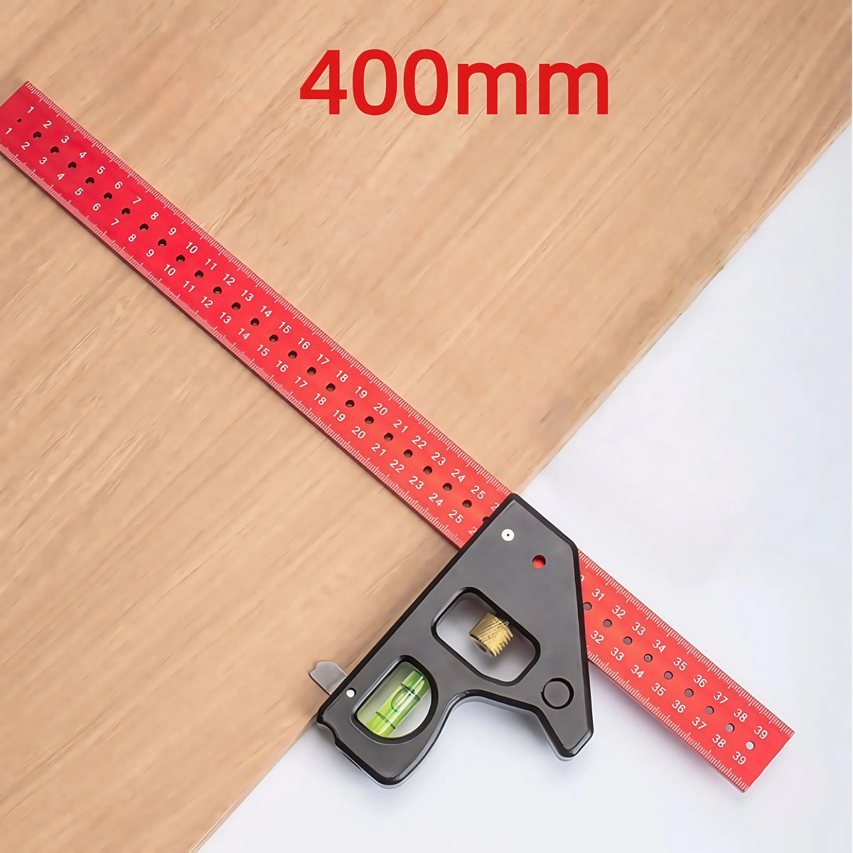 Aluminum Angle Ruler with Level – 300/400mm Carpentry Square – image 8