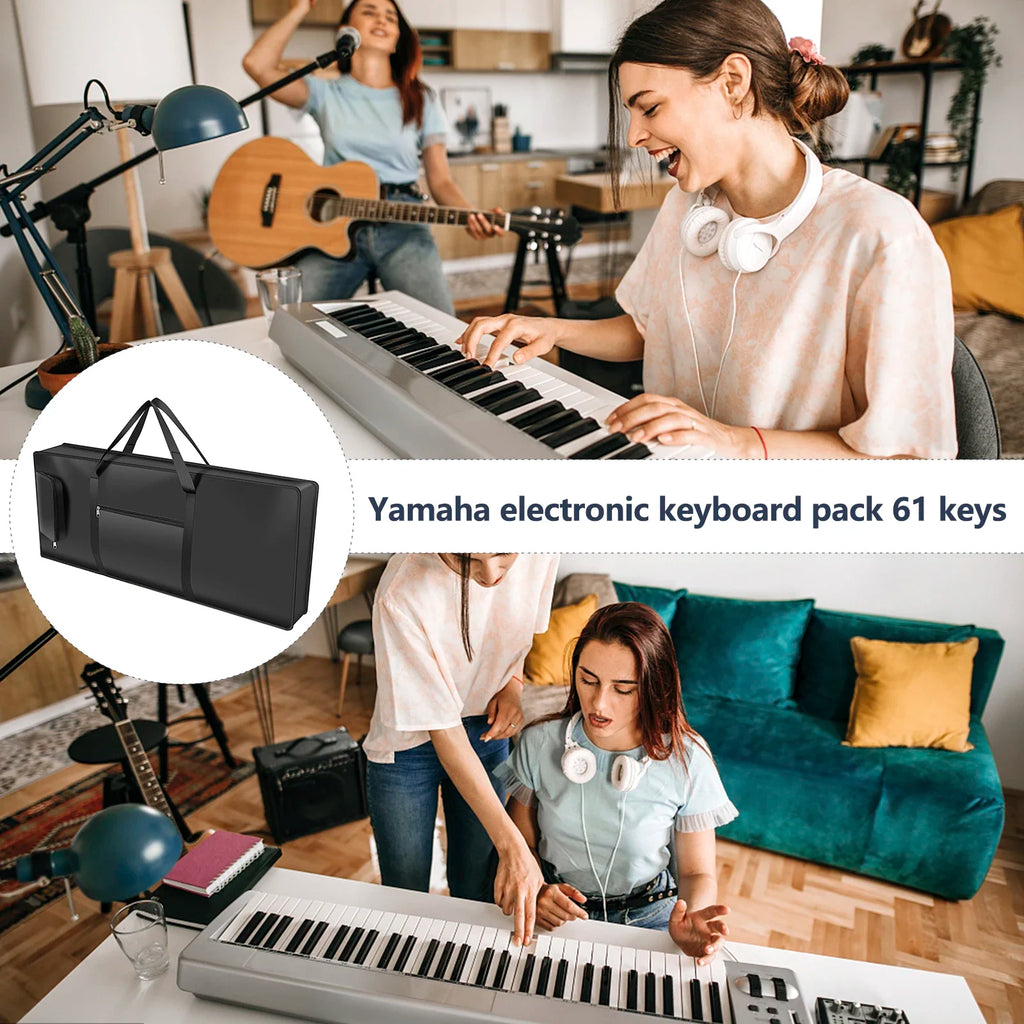 61 Key Keyboard Gig Bag, Padded 420D Oxford Electric Piano Case – image 5
