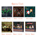 Christmas Window Clings 6 Sheet Set - Snowman, Snowflake and Santa