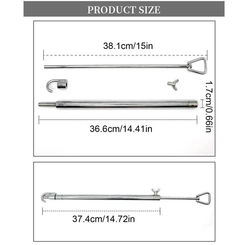 Telescopic Hood Prop Rod, Adjustable 17.7-29.5 in Steel Support – image 7