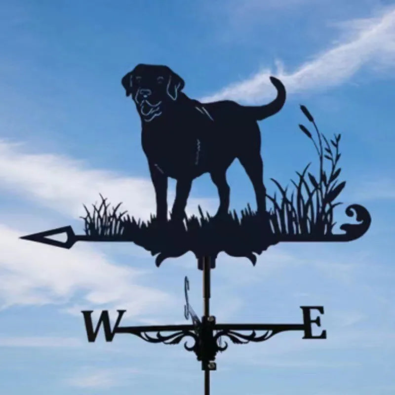 Witch Metal Weathervane with Roof Mount Wind Direction Indicator – image 5