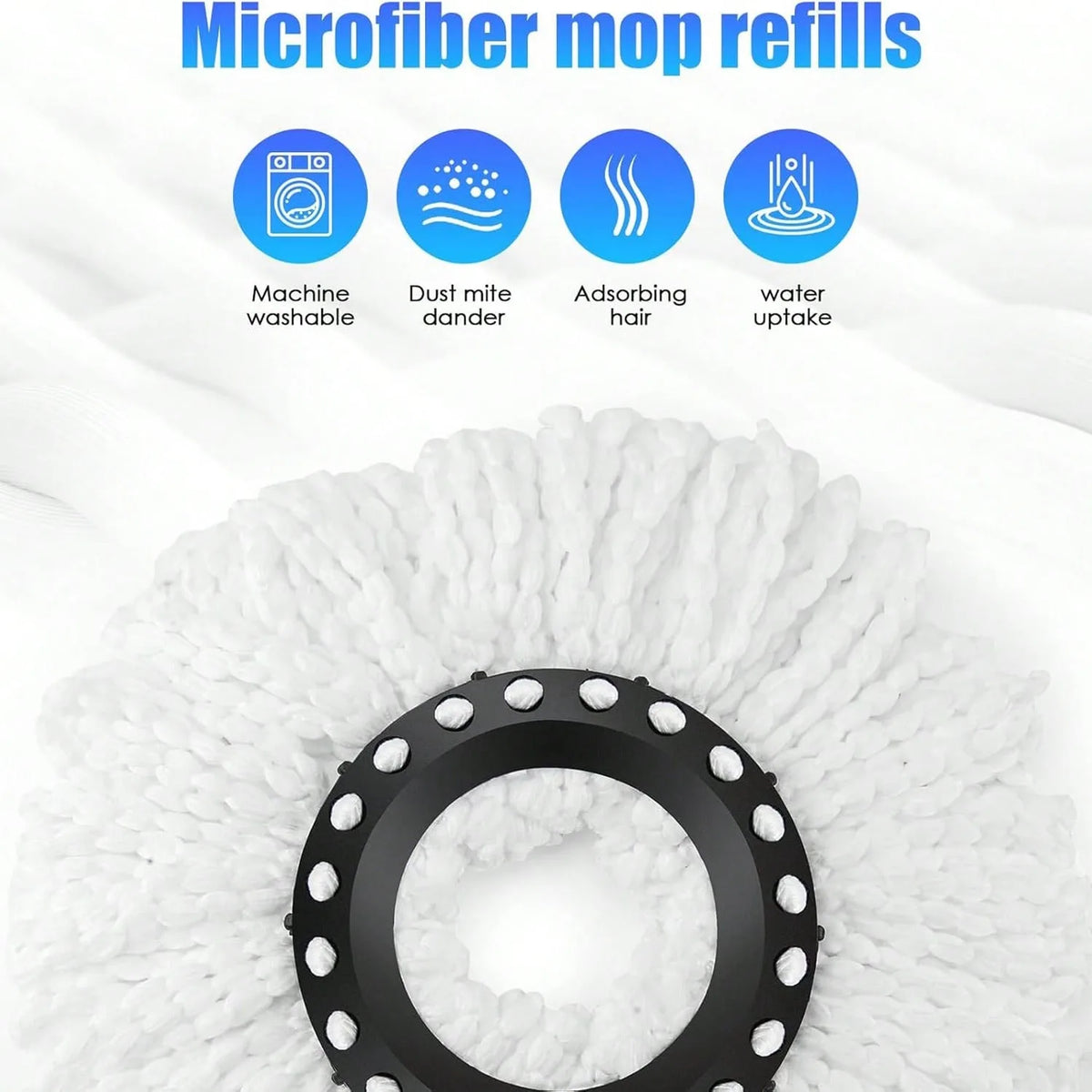 Spin Mop and Bucket Set with Soap Dispenser & 2 Mop Heads – image 2