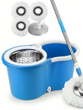 Spin Mop and Bucket Set with Soap Dispenser & 2 Mop Heads