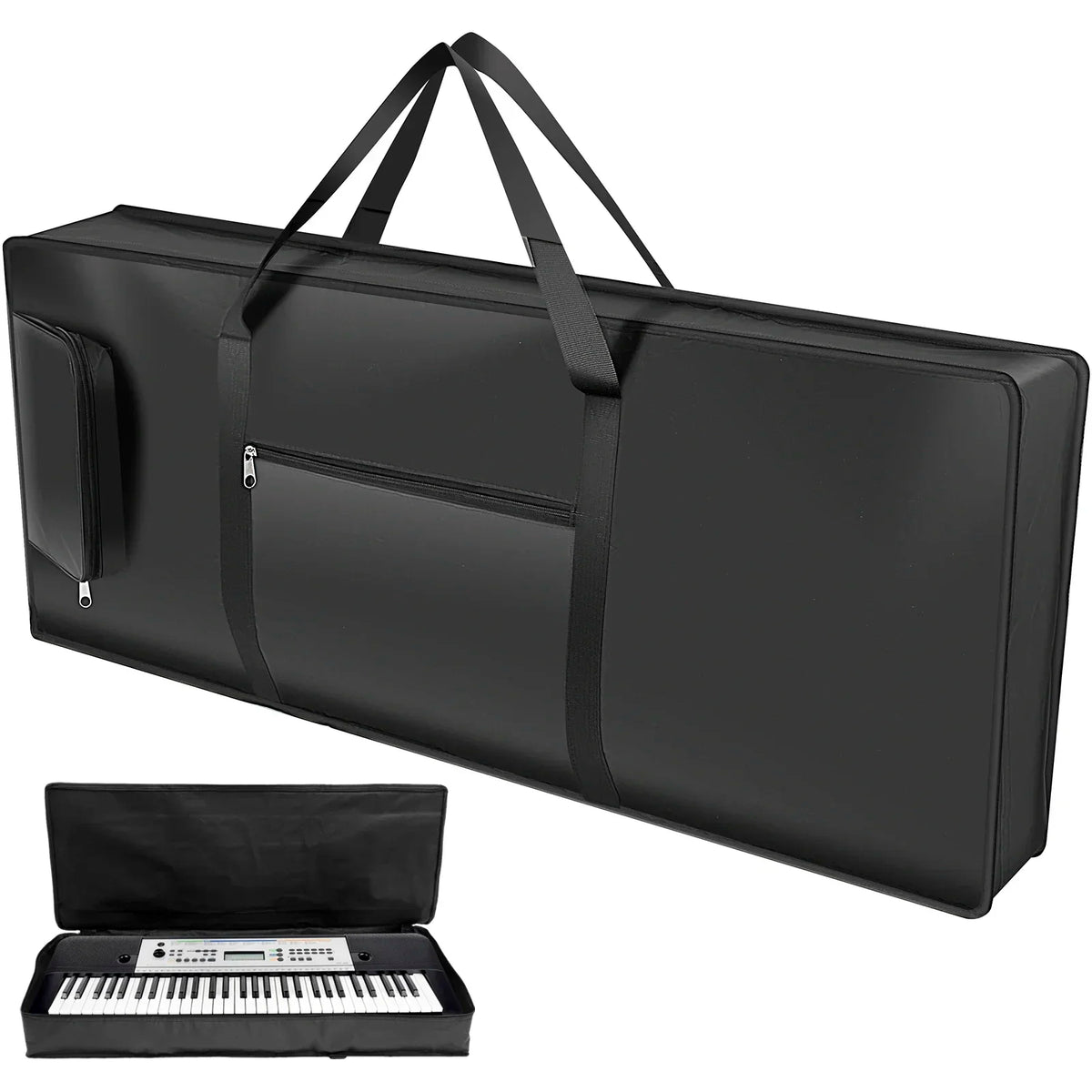 61 Key Keyboard Gig Bag, Padded 420D Oxford Electric Piano Case – image 7