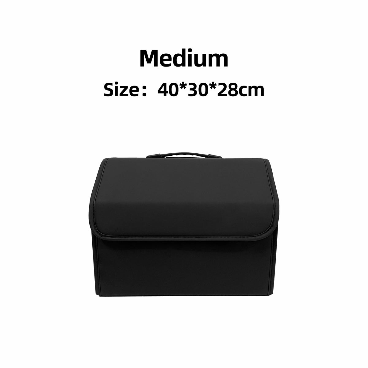 Car Trunk Organizer with Lid, Collapsible PU Leather Storage Box – image 9