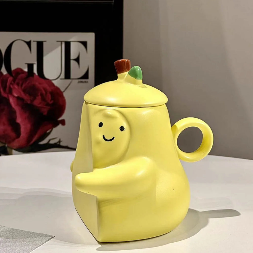 Hugging Pear Couple Mugs – Ceramic Coffee Mug Gift Set – image 3