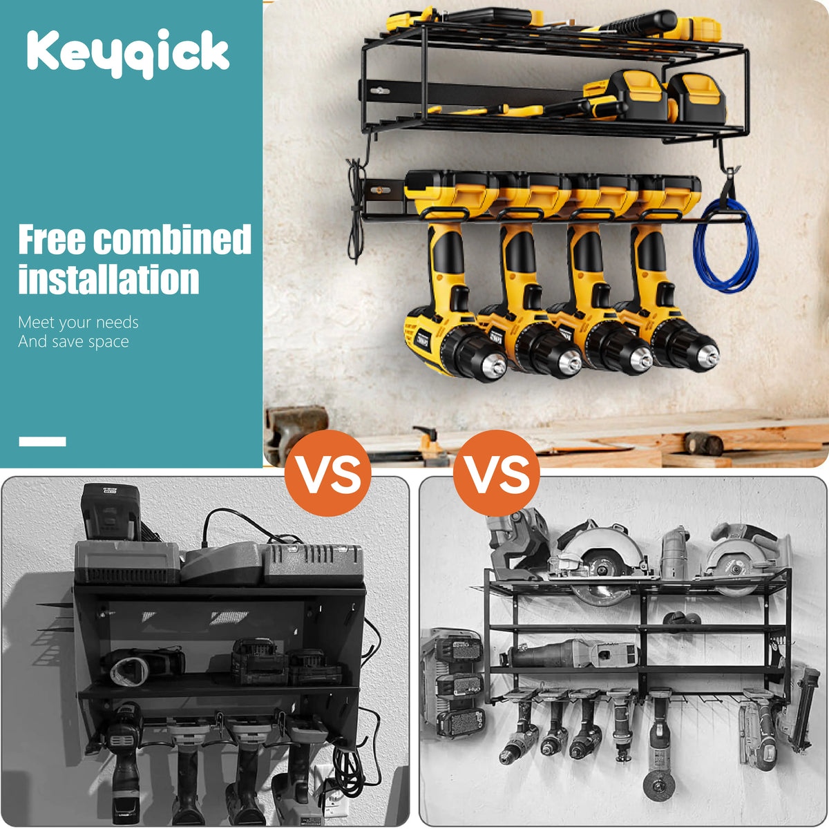 Double-Layer Wall-Mounted Power Tool Storage Rack – image 10