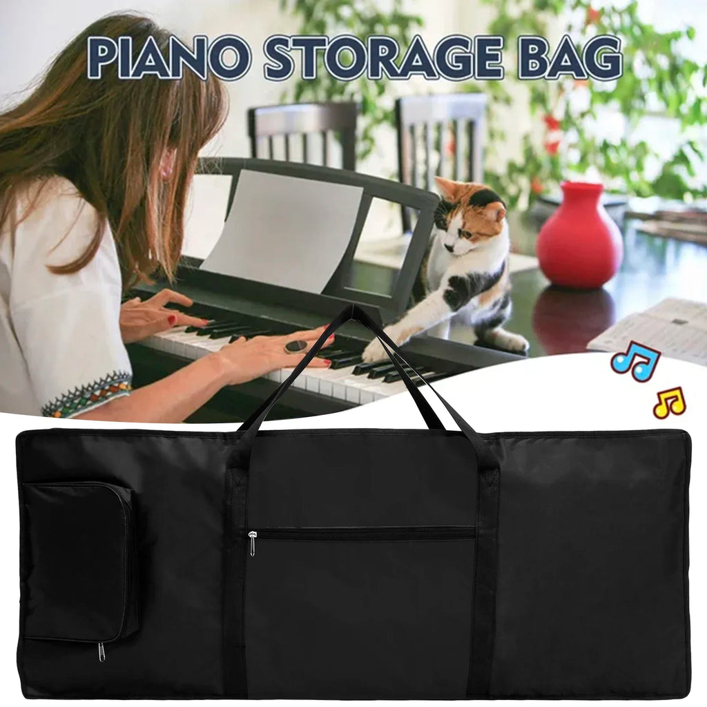 61 Key Keyboard Gig Bag, Padded 420D Oxford Electric Piano Case – image 6