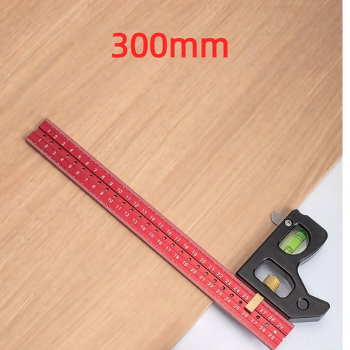 Aluminum Angle Ruler with Level – 300/400mm Carpentry Square