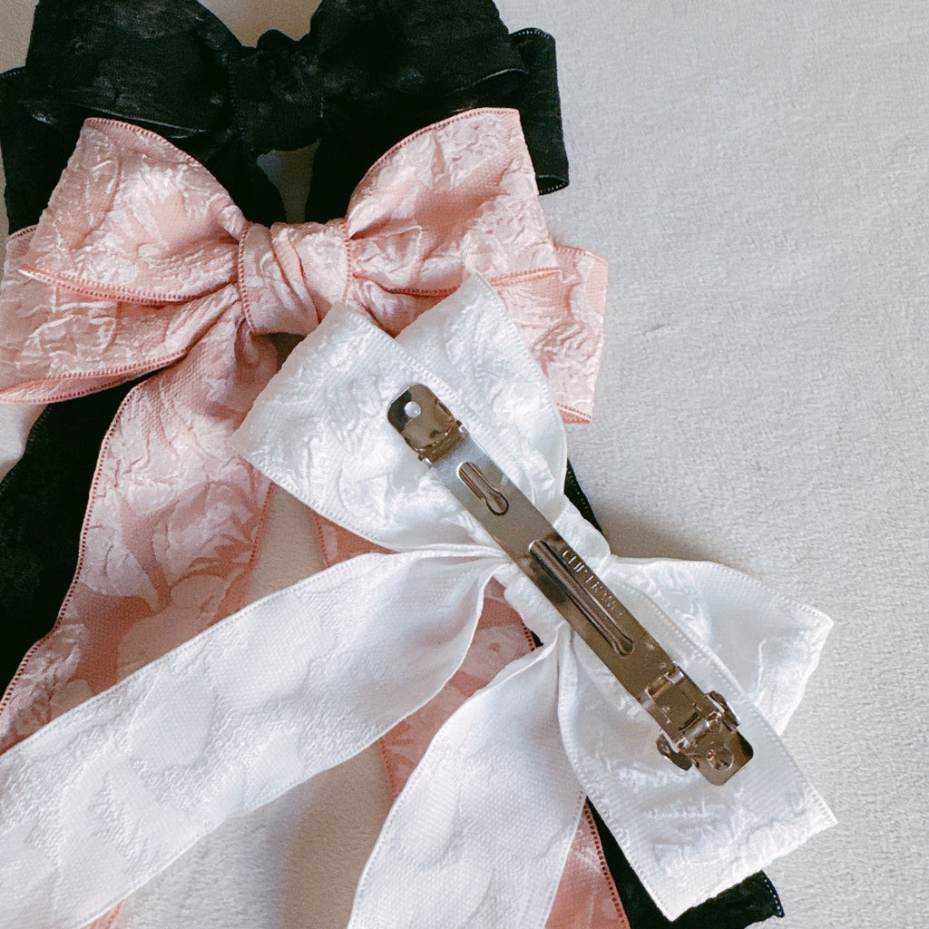 Hair Clip, Vintage Rosette Bow Design – image 3