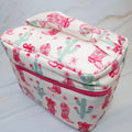 Western Print Travel Cosmetic Case with Handle