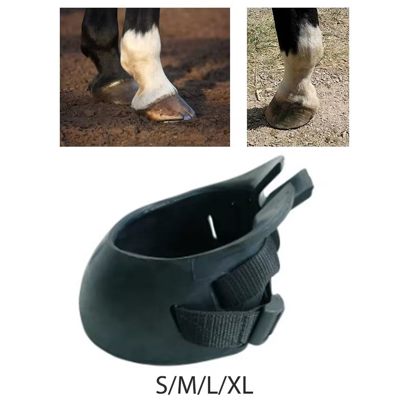 Rubber Horse Hoof Boot Non Slip Hoof Protector – image 4
