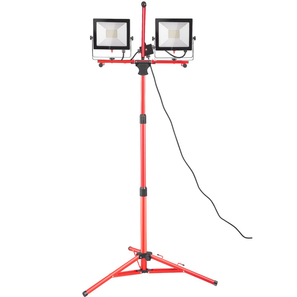 LED Work Light with Tripod Stand, 20000 Lumen Dual Head for Garage