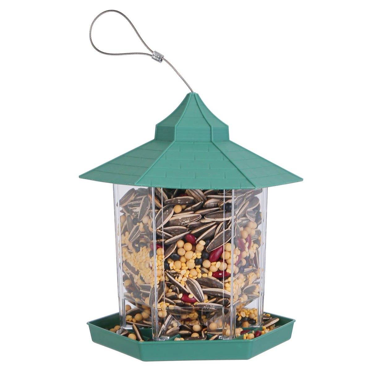 Gazebo Bird Feeder - Hanging 6-Port Wild Bird Seed Station – image 12
