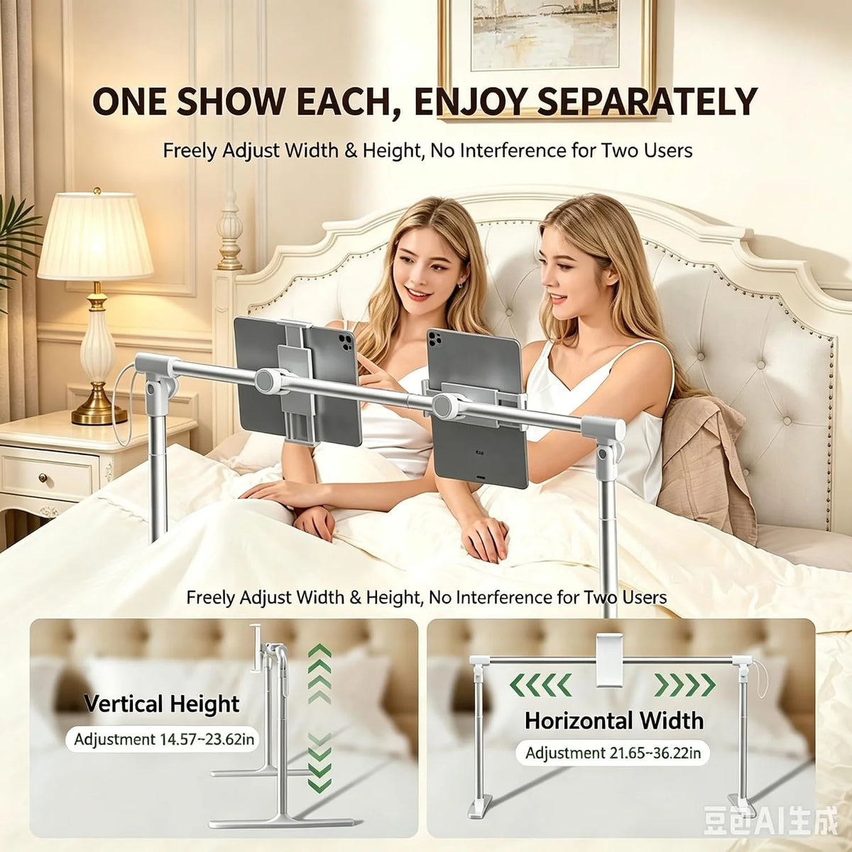 Tablet Stand Holder for Bed – 360° Foldable Aluminum Arm – image 9