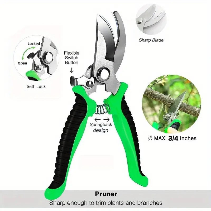 8-Piece Garden Hand Tool Set with Storage Bag and Gloves – image 3