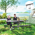 Folding Outdoor Bench Set of 2 - 6 ft HDPE Picnic Benches