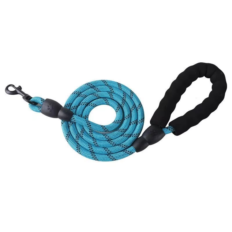 Reflective Braided Dog Leash - 5 ft Nylon Rope Lead for Night Walks – image 9
