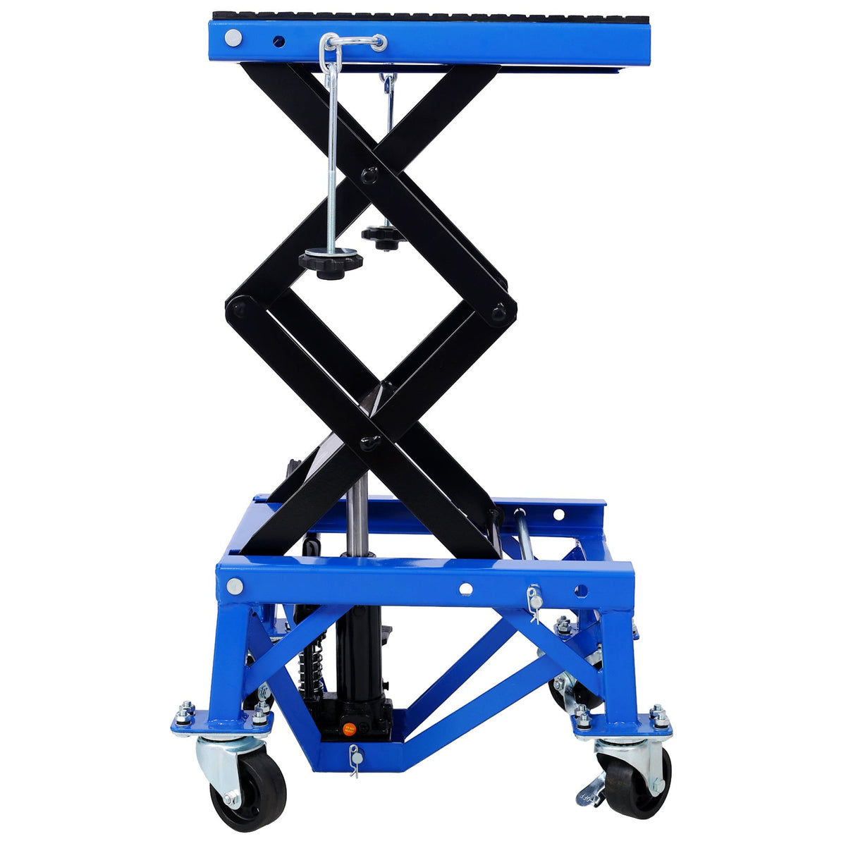 Dirt Bike Lift Stand – 300 lb Hydraulic Foot Pedal Lift with Wheels