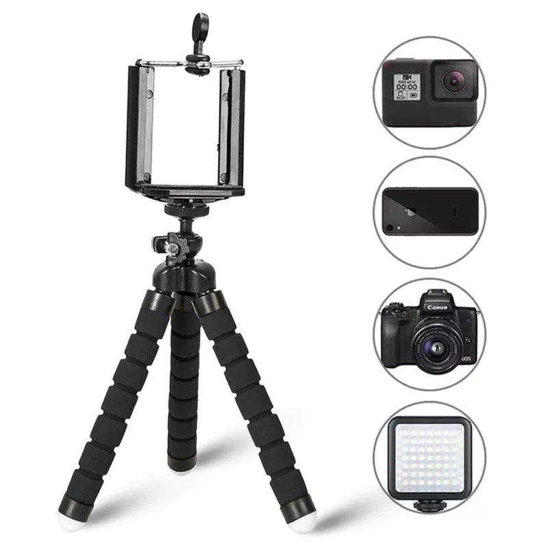 Phone Tripod, Flexible Mini Octopus Stand with Phone Clip – image 8